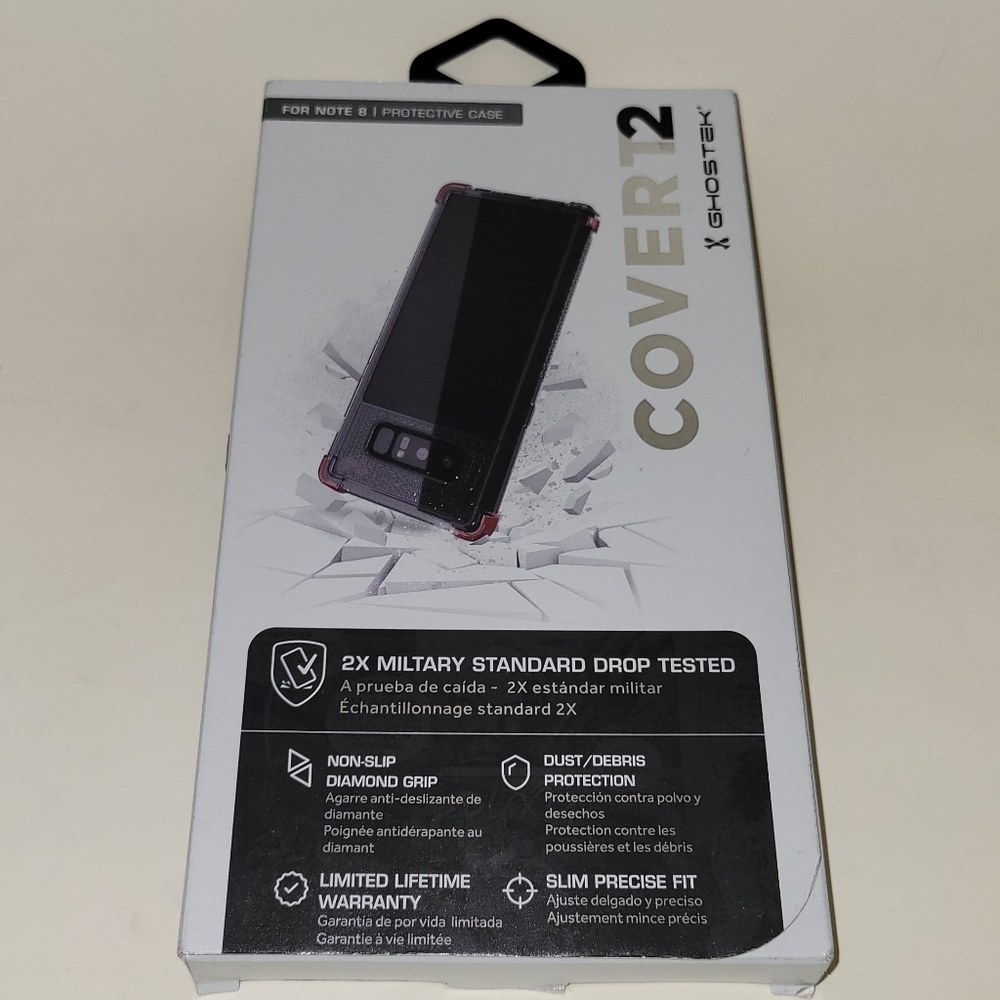 Ghostek COVERT2 Hybrid Silicone Cover for Samsung Galaxy Note8 (Clear Case) NEW